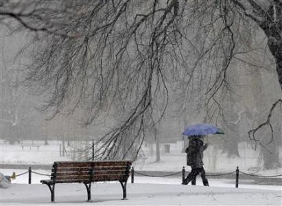 2月8日，波士頓降雪。